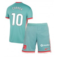 Camisa de Futebol Atletico Madrid Angel Correa #10 Equipamento Secundário Infantil 2024-25 Manga Curta (+ Calças curtas)